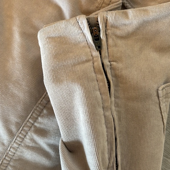 TORY BURCH Billet Leggings Pants Micro Corduroy Side Zipper Skinny Tan Size 29 - Picture 5 of 11